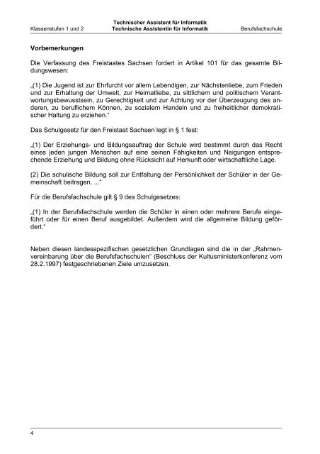 Lehrplan Technischer Assistent für Informatik - Bildungsmarkt ...