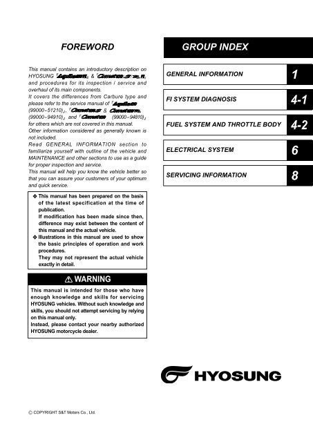 SERVICE MANUAL - Hyosung