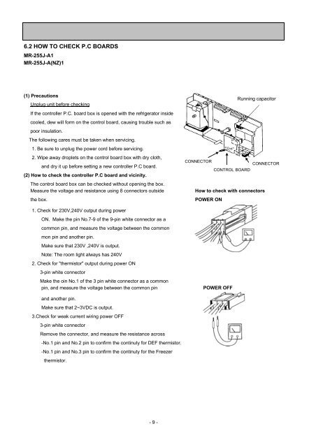 SERVICE MANUAL REF-MR-255J-A,NZ - BDT