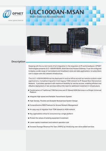 DM-ULC-1000AN MSAN-EN - OPNET Technologies