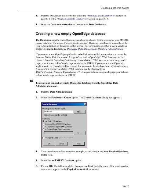 OpenEdge Data Management: DataServer for Microsoft SQL Server