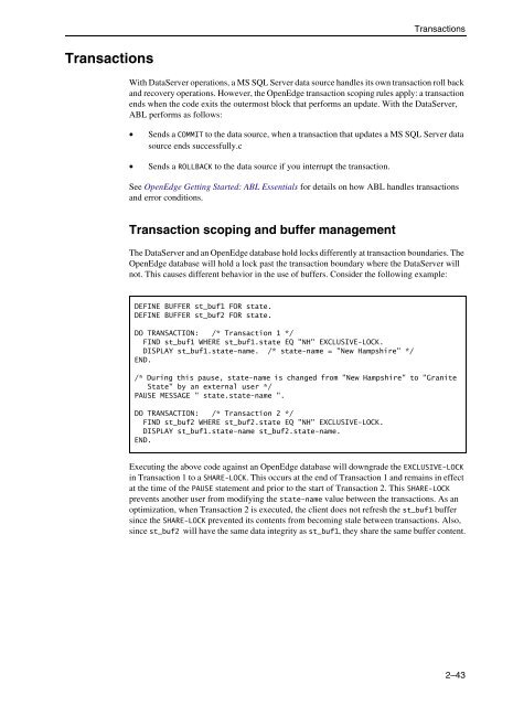 OpenEdge Data Management: DataServer for Microsoft SQL Server