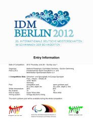 Entry Information - IDM Schwimmen