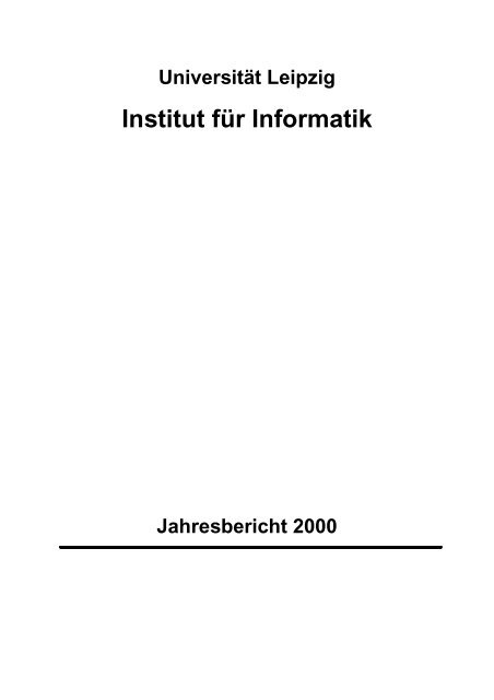Institut für Informatik - Dokumentenserver - Universität Leipzig