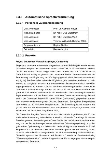 Institut für Informatik - Dokumentenserver - Universität Leipzig