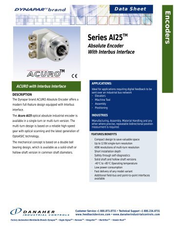 Series AI25 Absolute Encoder With Interbus Interface