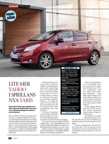 Läs provkörning av Toyota Yaris! - Auto Motor & Sport