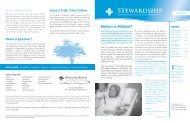 StEwARdShiP - Holy Family Memorial Hospital