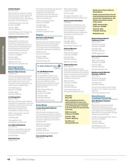2012 Business Directory & Community Guide - Fullerton Chamber of ...