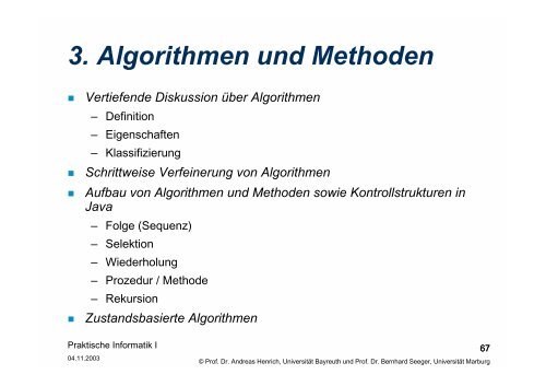 Kapitel 3 - Algorithmen und Methoden