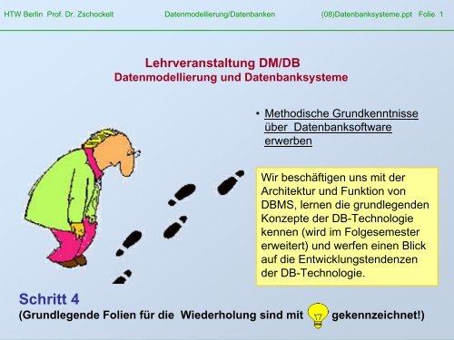 Datenbanksysteme Wirtschaftsinformatik Htw Berlin