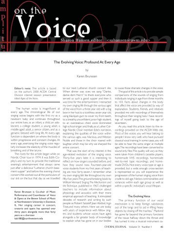 The Evolving Voice: Profound At Every Age