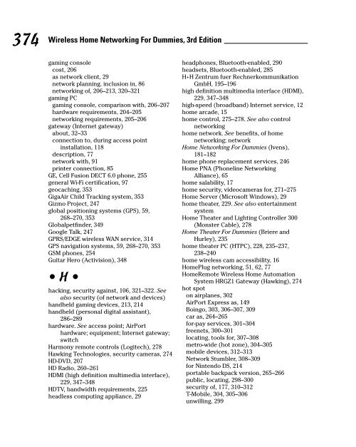 Wireless Home Networking - Index of