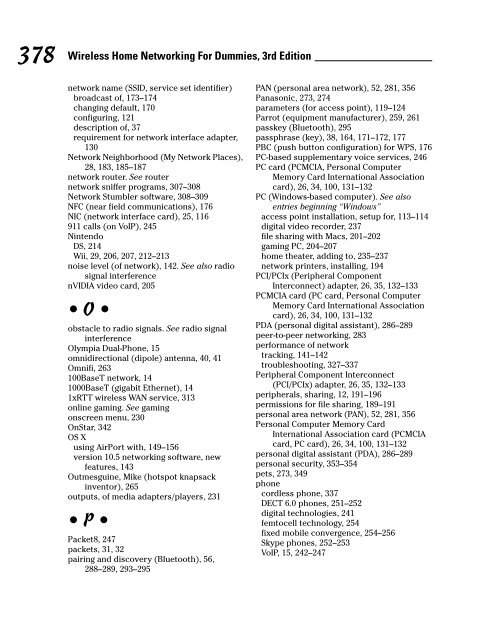 Wireless Home Networking - Index of