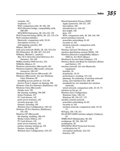 Wireless Home Networking - Index of