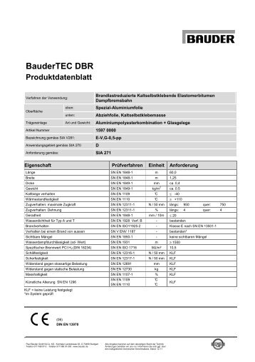 BauderTEC DBR Produktdatenblatt - Paul Bauder AG