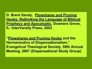 D. Brent Sandy, Plowshares and Pruning Hooks: Rethinking the ...