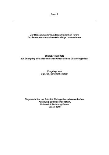 Dissertation Rothenstein - bei DuEPublico - an der Universität ...