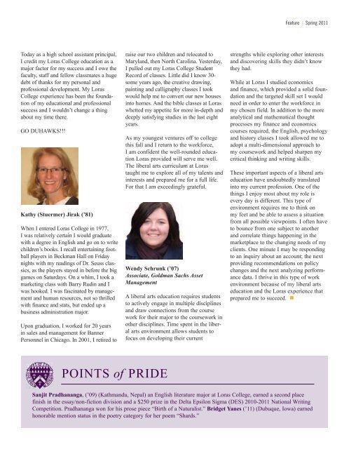 THE LORAS COLLEGE MAGAZINE | VOL. 59 | NO. 1 | WINTER 2010