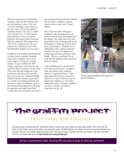 THE LORAS COLLEGE MAGAZINE | VOL. 59 | NO. 1 | WINTER 2010