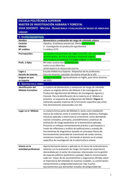 escuela politécnica superior master de investigación agraria y forestal