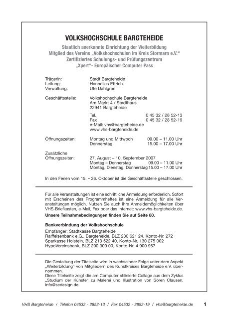 Volkshochschule Bargteheide Programm ... - VHS Bargteheide