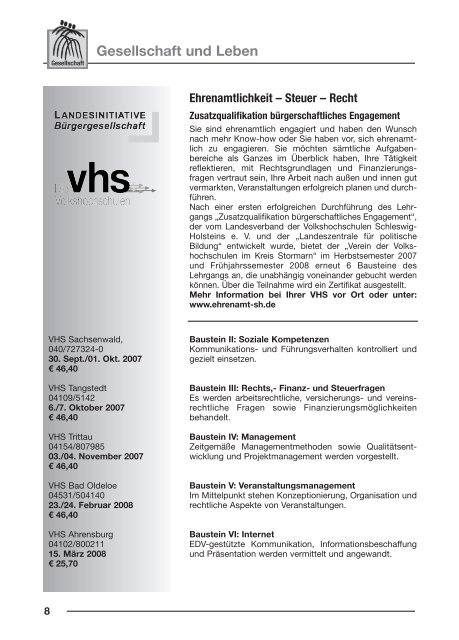 Volkshochschule Bargteheide Programm ... - VHS Bargteheide