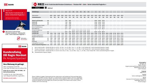 Kundendialog DB Regio Nordost Ihr Ansprechpartner! - Bahn.de