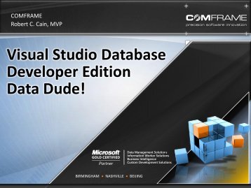 Visual Studio Database Developer Edition Data Dude!