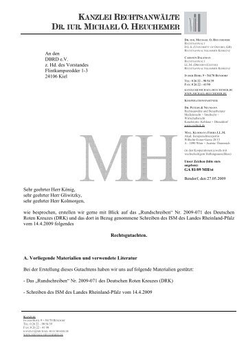kanzlei rechtsanwälte dr.iur . michael o. heuchemer - DBRD