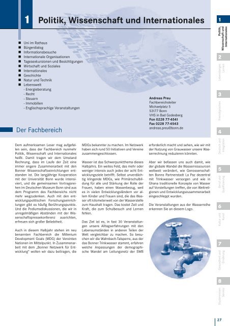 1 Politik und Internationales - Volkshochschule Bonn