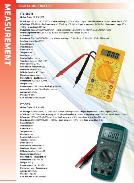 digital multimeter measurement - ITC