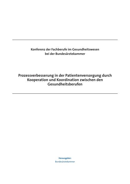 Prozessverbesserung in der Patientenversorgung durch ...