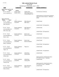 Daily Calendar by Att for CV - 18th Judicial District Court