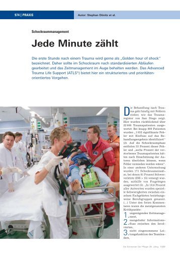 Jede Minute zählt, Schockraummanagement - PHTLS Deutschland