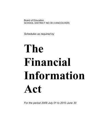 school district statement of financial information (sofi) - Vancouver ...