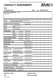 CASUALTY ASSESSMENT Date - BSAC