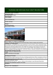 tauranga cbd heritage study draft record form - Tauranga City Council