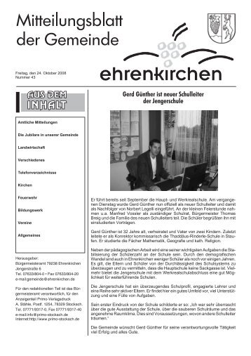 Gerd Günther ist neuer Schulleiter der Jengerschule - Gemeinde ...