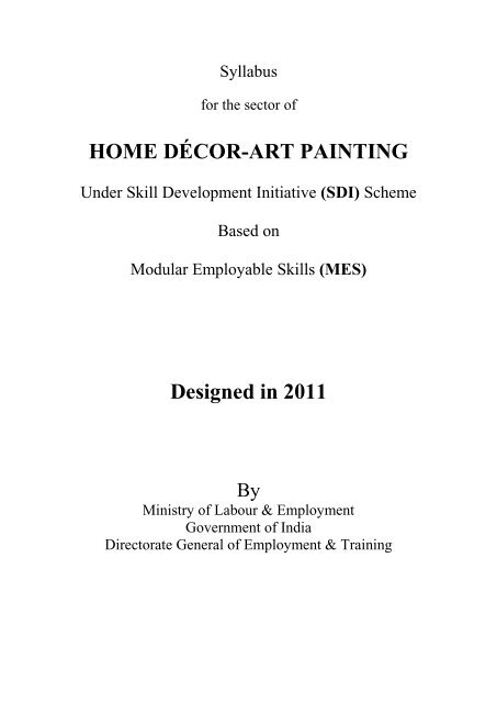 HOME DÉCOR-ART PAINTING Designed in 2011 - Directorate ...