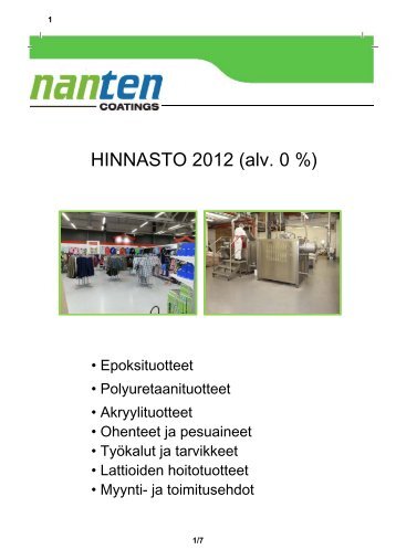 Nanten_hinnasto_2012 - Nanten Oy