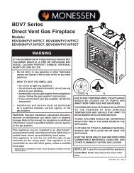 BDV7 Series Direct Vent Gas Fireplace - MHSC