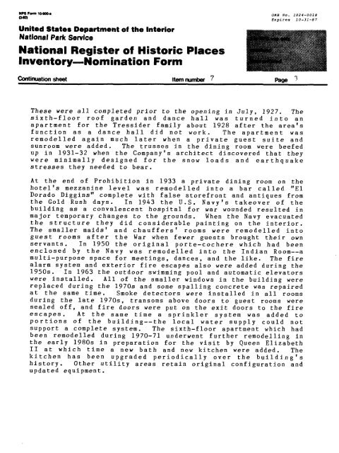 National Register of Historic Places Inventory Nomination Form