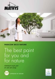 Paracem® Deco Nature Brochure - Martin Mathys N.V.