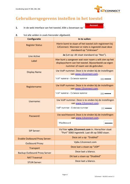 Juiste codecs instellen - 12Connect.com