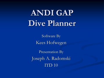 ANDI GAP Dive Planner - Buceo Extremo