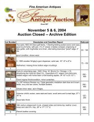 November 5 & 6, 2004 Auction Closed -- Archive Edition - Flomaton