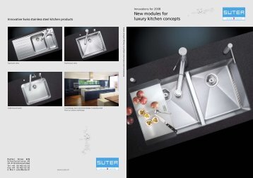 New modules for luxury kitchen concepts - Suter Inox AG