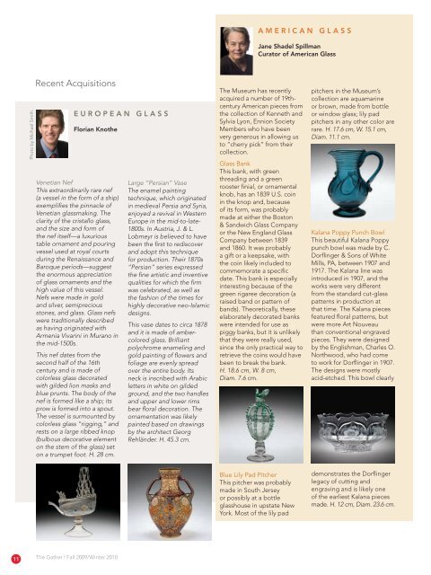 The Gather - Corning Museum of Glass Members' Magazine (Fall ...