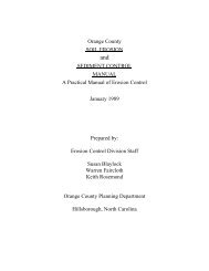 Orange County Soil Erosion and Sediment Control Manual